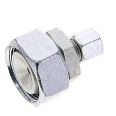 8L & 28L Zink plated Steel Straight Cutting Fitting with Swivel 160 bar NBR O-ring Sealing Cone ISO 8434-1