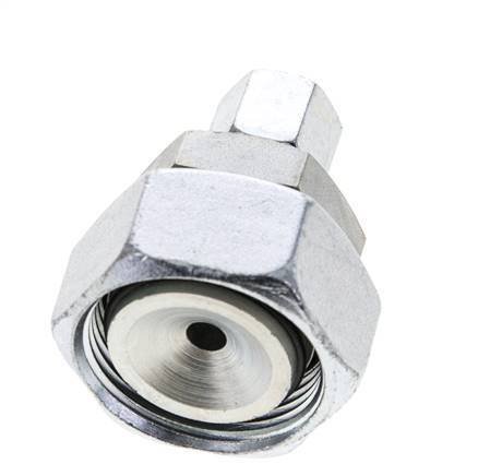 8L & 28L Zink plated Steel Straight Cutting Fitting with Swivel 160 bar NBR O-ring Sealing Cone ISO 8434-1