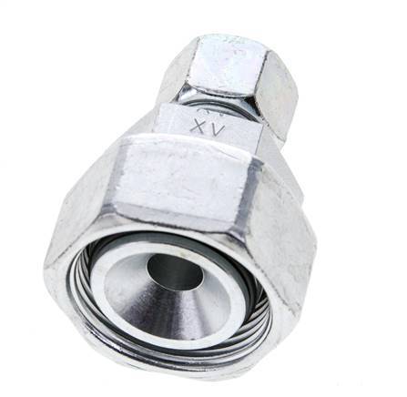 12L & 28L Zink plated Steel Straight Cutting Fitting with Swivel 160 bar NBR O-ring Sealing Cone ISO 8434-1