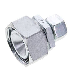 15L & 35L Zink plated Steel Straight Cutting Fitting with Swivel 160 bar NBR O-ring Sealing Cone ISO 8434-1