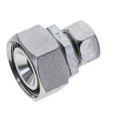 18L & 35L Zink plated Steel Straight Cutting Fitting with Swivel 160 bar NBR O-ring Sealing Cone ISO 8434-1