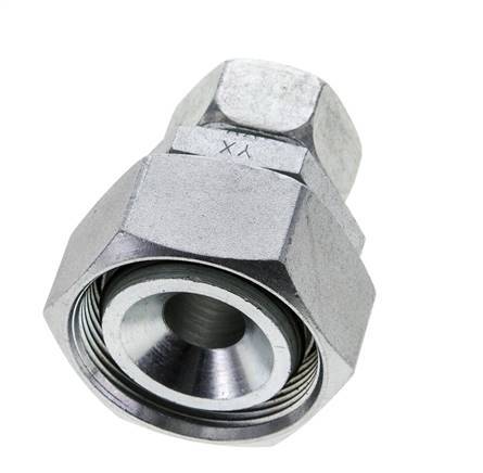 18L & 35L Zink plated Steel Straight Cutting Fitting with Swivel 160 bar NBR O-ring Sealing Cone ISO 8434-1