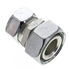 28L & 35L Zink plated Steel Straight Cutting Fitting with Swivel 160 bar NBR O-ring Sealing Cone ISO 8434-1