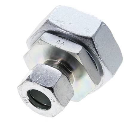 18L & 42L Zink plated Steel Straight Cutting Fitting with Swivel 160 bar NBR O-ring Sealing Cone ISO 8434-1