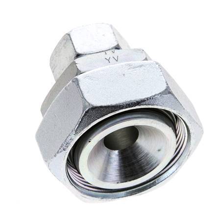 18L & 42L Zink plated Steel Straight Cutting Fitting with Swivel 160 bar NBR O-ring Sealing Cone ISO 8434-1