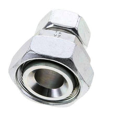 28L & 42L Zink plated Steel Straight Cutting Fitting with Swivel 160 bar NBR O-ring Sealing Cone ISO 8434-1