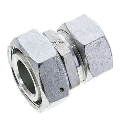 35L & 42L Zink plated Steel Straight Cutting Fitting with Swivel 160 bar NBR O-ring Sealing Cone ISO 8434-1