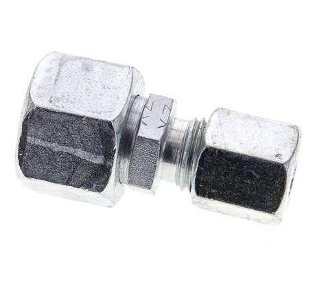 6S & 12S Zink plated Steel Straight Cutting Fitting with Swivel 630 bar NBR O-ring Sealing Cone ISO 8434-1