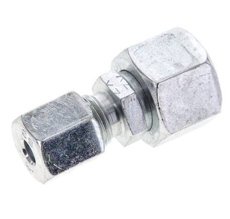 6S & 12S Zink plated Steel Straight Cutting Fitting with Swivel 630 bar NBR O-ring Sealing Cone ISO 8434-1