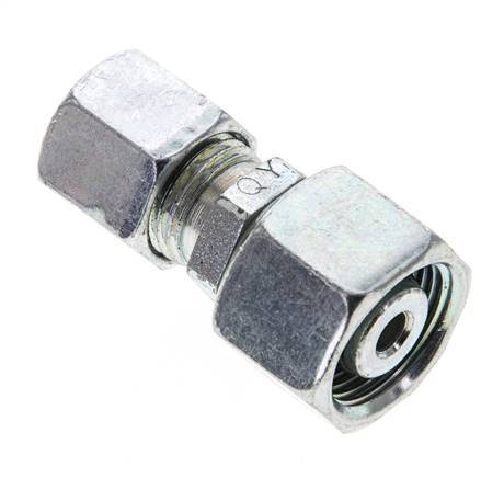 8S & 12S Zink plated Steel Straight Cutting Fitting with Swivel 630 bar NBR O-ring Sealing Cone ISO 8434-1