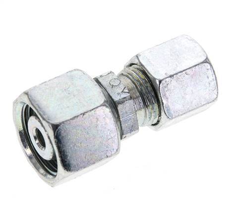 8S & 12S Zink plated Steel Straight Cutting Fitting with Swivel 630 bar NBR O-ring Sealing Cone ISO 8434-1