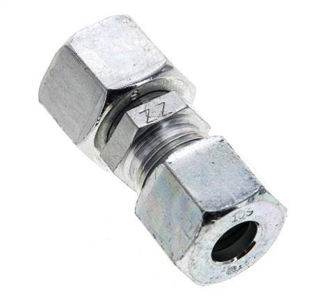 10S & 12S Zink plated Steel Straight Cutting Fitting with Swivel 630 bar NBR O-ring Sealing Cone ISO 8434-1