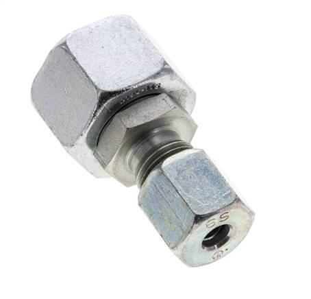 6S & 14S Zink plated Steel Straight Cutting Fitting with Swivel 630 bar NBR O-ring Sealing Cone ISO 8434-1