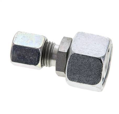 6S & 14S Zink plated Steel Straight Cutting Fitting with Swivel 630 bar NBR O-ring Sealing Cone ISO 8434-1