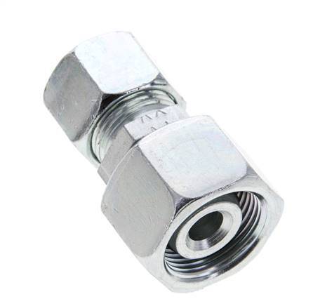 12S & 16S Zink plated Steel Straight Cutting Fitting with Swivel 400 bar NBR O-ring Sealing Cone ISO 8434-1