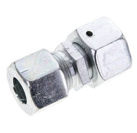 14S & 16S Zink plated Steel Straight Cutting Fitting with Swivel 400 bar NBR O-ring Sealing Cone ISO 8434-1