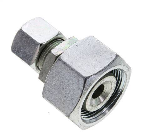 14S & 25S Zink plated Steel Straight Cutting Fitting with Swivel 400 bar NBR O-ring Sealing Cone ISO 8434-1