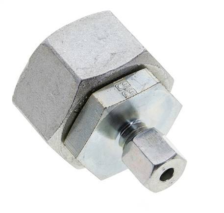 6S & 30S Zink plated Steel Straight Cutting Fitting with Swivel 400 bar NBR O-ring Sealing Cone ISO 8434-1