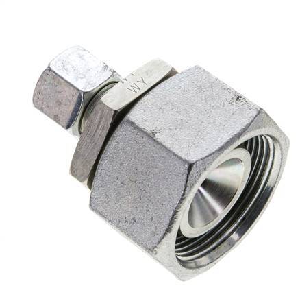 10S & 30S Zink plated Steel Straight Cutting Fitting with Swivel 400 bar NBR O-ring Sealing Cone ISO 8434-1