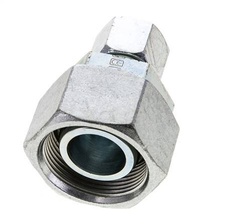 14S & 30S Zink plated Steel Straight Cutting Fitting with Swivel 400 bar NBR O-ring Sealing Cone ISO 8434-1