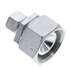 16S & 38S Zink plated Steel Straight Cutting Fitting with Swivel 315 bar NBR O-ring Sealing Cone ISO 8434-1