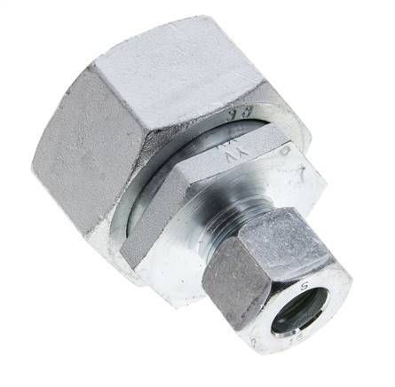 16S & 38S Zink plated Steel Straight Cutting Fitting with Swivel 315 bar NBR O-ring Sealing Cone ISO 8434-1