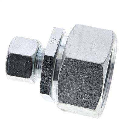 16S & 38S Zink plated Steel Straight Cutting Fitting with Swivel 315 bar NBR O-ring Sealing Cone ISO 8434-1