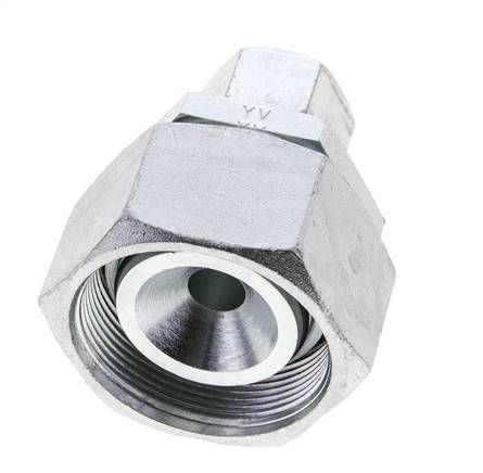 16S & 38S Zink plated Steel Straight Cutting Fitting with Swivel 315 bar NBR O-ring Sealing Cone ISO 8434-1