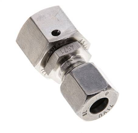 8L & 12L Stainless Steel Straight Cutting Fitting with Swivel 315 bar FKM O-ring Sealing Cone ISO 8434-1