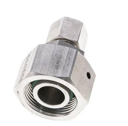 8L & 18L Stainless Steel Straight Cutting Fitting with Swivel 315 bar FKM O-ring Sealing Cone ISO 8434-1