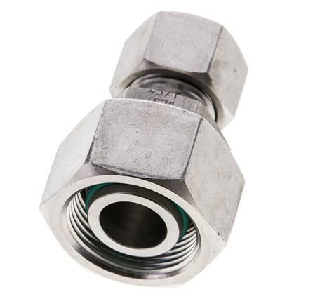 12L & 18L Stainless Steel Straight Cutting Fitting with Swivel 315 bar FKM O-ring Sealing Cone ISO 8434-1
