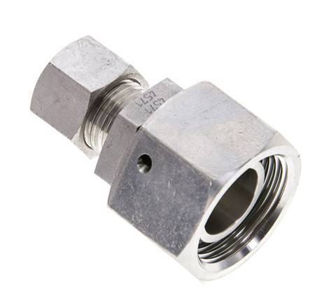 12L & 22L Stainless Steel Straight Cutting Fitting with Swivel 160 bar FKM O-ring Sealing Cone ISO 8434-1