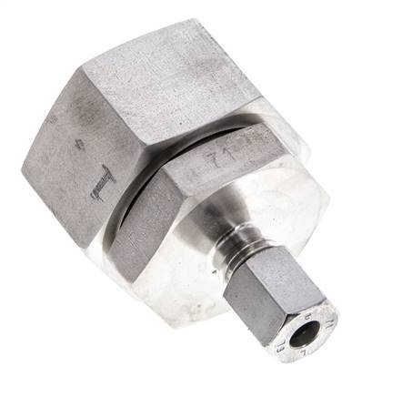 6L & 28L Stainless Steel Straight Cutting Fitting with Swivel 160 bar FKM O-ring Sealing Cone ISO 8434-1