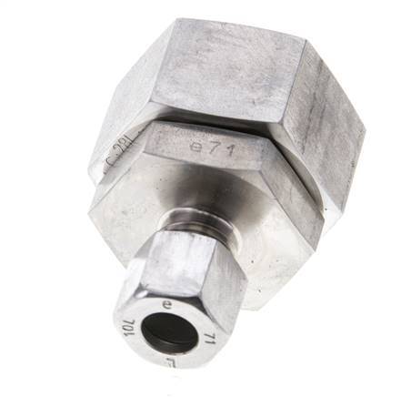 10L & 28L Stainless Steel Straight Cutting Fitting with Swivel 160 bar FKM O-ring Sealing Cone ISO 8434-1