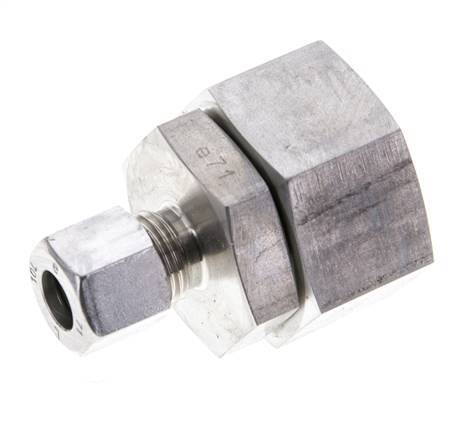 10L & 28L Stainless Steel Straight Cutting Fitting with Swivel 160 bar FKM O-ring Sealing Cone ISO 8434-1