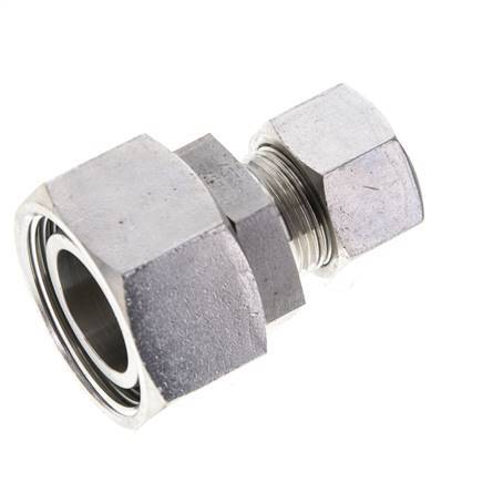 15L & 28L Stainless Steel Straight Cutting Fitting with Swivel 160 bar FKM O-ring Sealing Cone ISO 8434-1