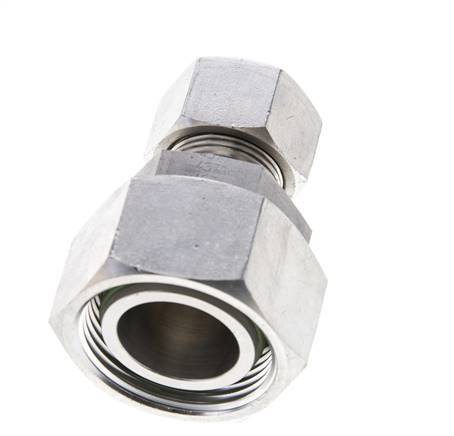 15L & 28L Stainless Steel Straight Cutting Fitting with Swivel 160 bar FKM O-ring Sealing Cone ISO 8434-1