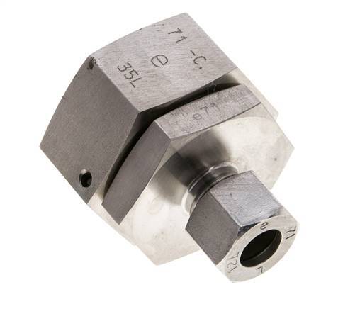 12L & 35L Stainless Steel Straight Cutting Fitting with Swivel 160 bar FKM O-ring Sealing Cone ISO 8434-1