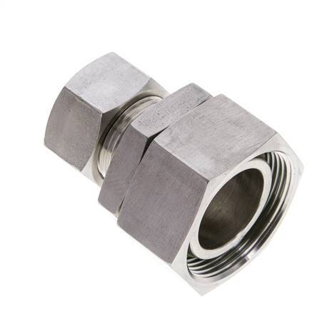 22L & 35L Stainless Steel Straight Cutting Fitting with Swivel 160 bar FKM O-ring Sealing Cone ISO 8434-1