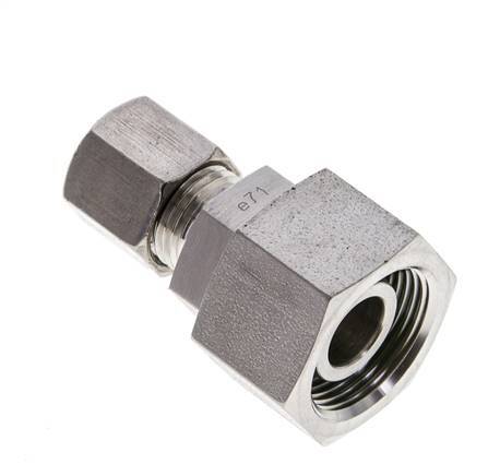 8S & 16S Stainless Steel Straight Cutting Fitting with Swivel 400 bar FKM O-ring Sealing Cone ISO 8434-1