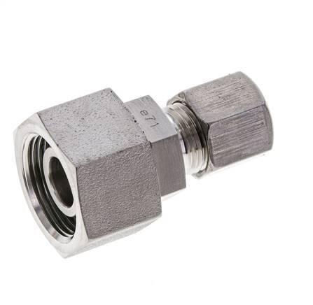 8S & 16S Stainless Steel Straight Cutting Fitting with Swivel 400 bar FKM O-ring Sealing Cone ISO 8434-1