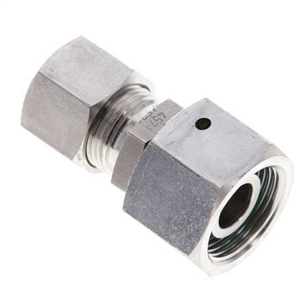 12S & 16S Stainless Steel Straight Cutting Fitting with Swivel 400 bar FKM O-ring Sealing Cone ISO 8434-1