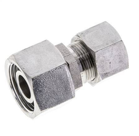 16S & 20S Stainless Steel Straight Cutting Fitting with Swivel 400 bar FKM O-ring Sealing Cone ISO 8434-1