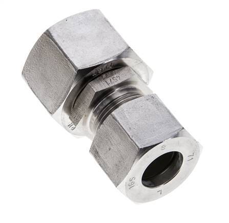 16S & 20S Stainless Steel Straight Cutting Fitting with Swivel 400 bar FKM O-ring Sealing Cone ISO 8434-1