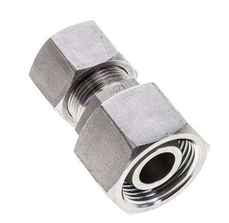 16S & 20S Stainless Steel Straight Cutting Fitting with Swivel 400 bar FKM O-ring Sealing Cone ISO 8434-1