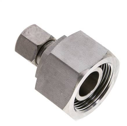 10S & 25S Stainless Steel Straight Cutting Fitting with Swivel 400 bar FKM O-ring Sealing Cone ISO 8434-1