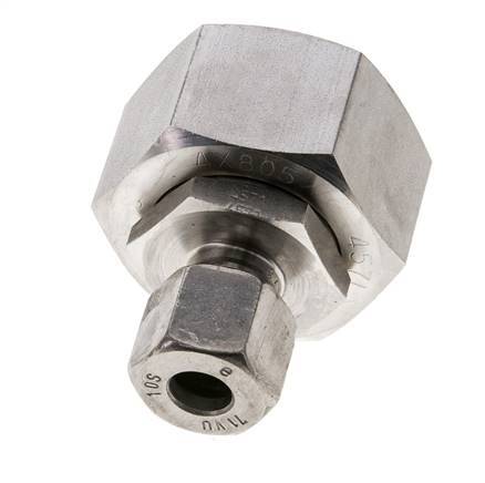 10S & 25S Stainless Steel Straight Cutting Fitting with Swivel 400 bar FKM O-ring Sealing Cone ISO 8434-1