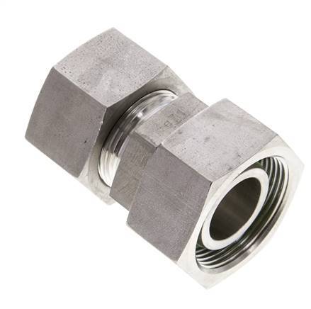25S & 30S Stainless Steel Straight Cutting Fitting with Swivel 400 bar FKM O-ring Sealing Cone ISO 8434-1