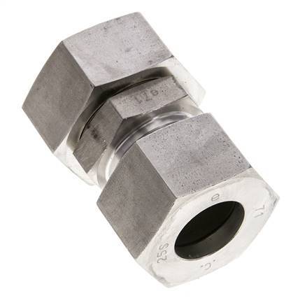 25S & 30S Stainless Steel Straight Cutting Fitting with Swivel 400 bar FKM O-ring Sealing Cone ISO 8434-1