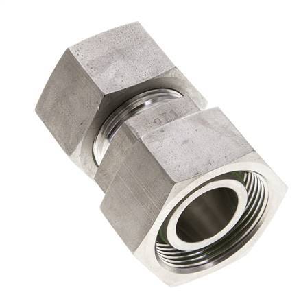 25S & 30S Stainless Steel Straight Cutting Fitting with Swivel 400 bar FKM O-ring Sealing Cone ISO 8434-1
